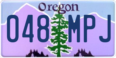 OR license plate 048MPJ