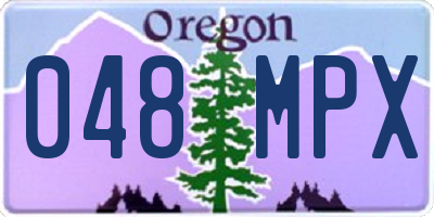 OR license plate 048MPX