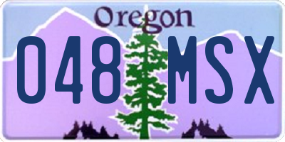 OR license plate 048MSX