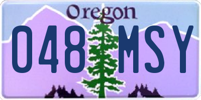 OR license plate 048MSY