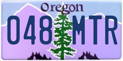 OR license plate 048MTR