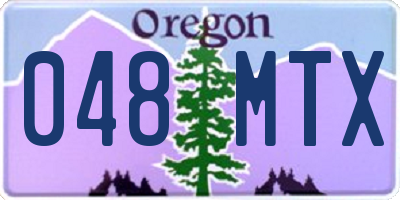 OR license plate 048MTX