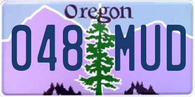 OR license plate 048MUD