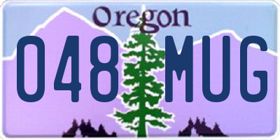 OR license plate 048MUG