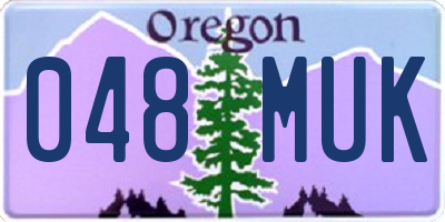 OR license plate 048MUK