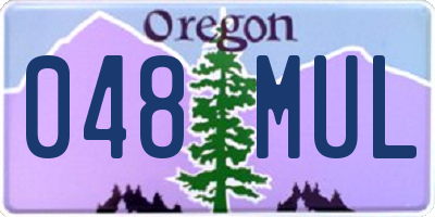 OR license plate 048MUL