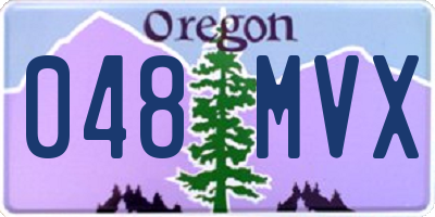 OR license plate 048MVX