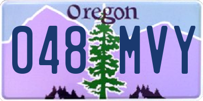 OR license plate 048MVY