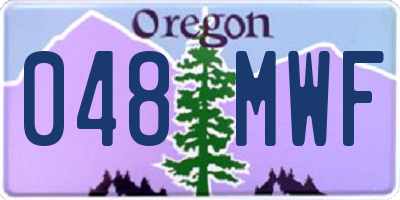 OR license plate 048MWF