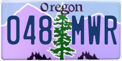OR license plate 048MWR
