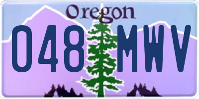 OR license plate 048MWV