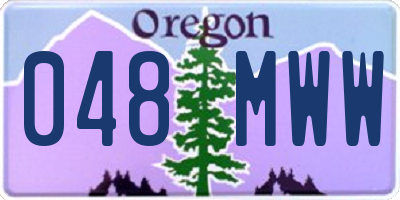 OR license plate 048MWW