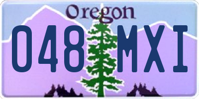 OR license plate 048MXI