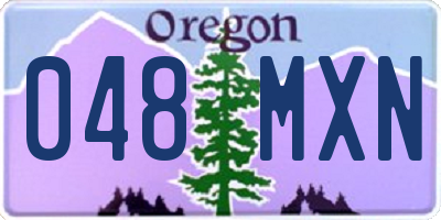 OR license plate 048MXN