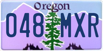 OR license plate 048MXR