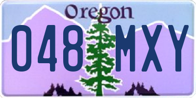 OR license plate 048MXY
