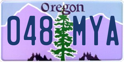 OR license plate 048MYA