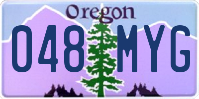 OR license plate 048MYG
