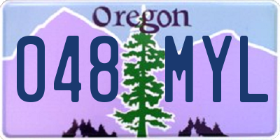 OR license plate 048MYL