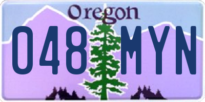 OR license plate 048MYN