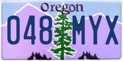 OR license plate 048MYX