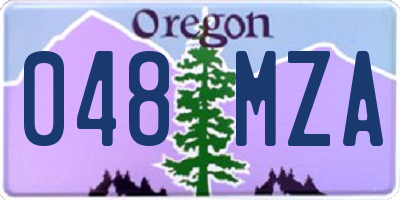 OR license plate 048MZA