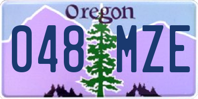 OR license plate 048MZE
