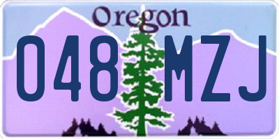 OR license plate 048MZJ
