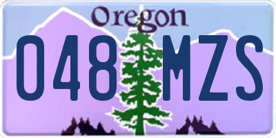 OR license plate 048MZS
