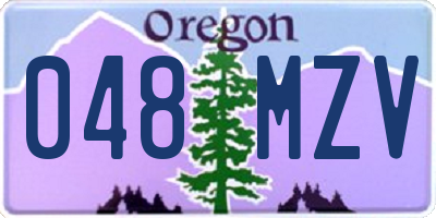 OR license plate 048MZV