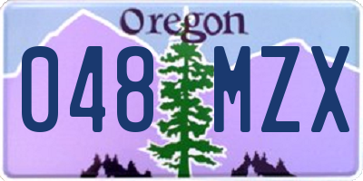 OR license plate 048MZX