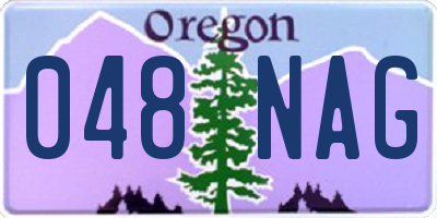 OR license plate 048NAG