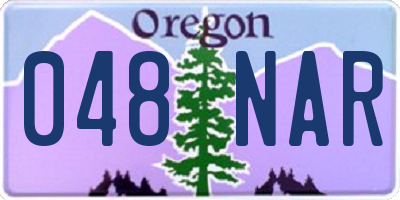 OR license plate 048NAR