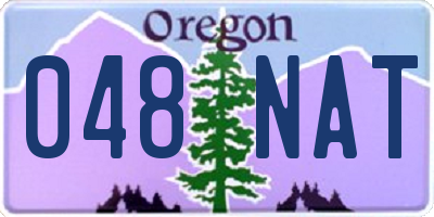 OR license plate 048NAT