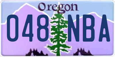 OR license plate 048NBA