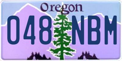OR license plate 048NBM