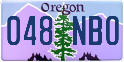 OR license plate 048NBO