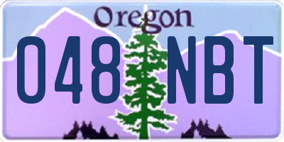 OR license plate 048NBT