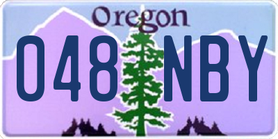 OR license plate 048NBY