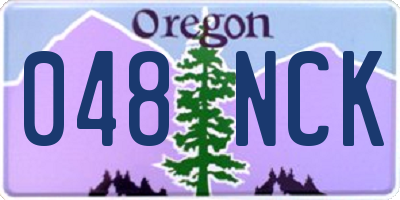 OR license plate 048NCK