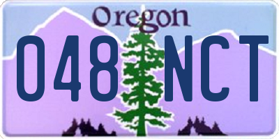 OR license plate 048NCT