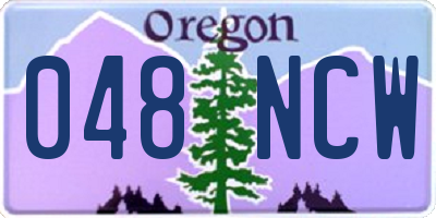 OR license plate 048NCW