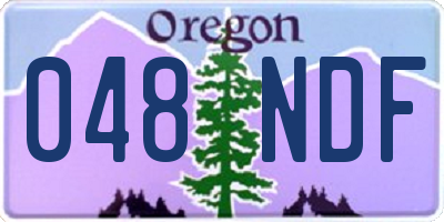 OR license plate 048NDF
