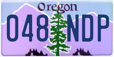 OR license plate 048NDP