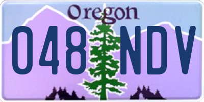 OR license plate 048NDV