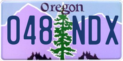OR license plate 048NDX