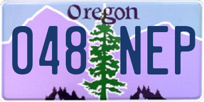 OR license plate 048NEP