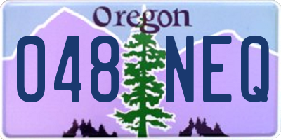 OR license plate 048NEQ