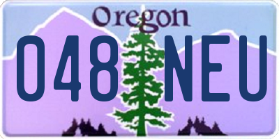 OR license plate 048NEU