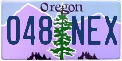 OR license plate 048NEX